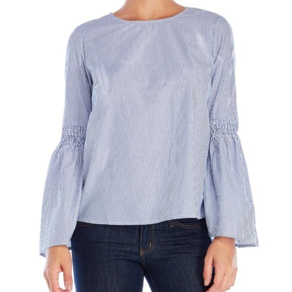 Anthropologie BeachLunchLounge Bell Sleeve Top Size L - Picture 1 of 8